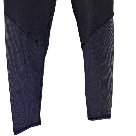 Ivivva by Lululemon Black Leggings Sheer bottoms sz 10 - Picture 7 of 9
